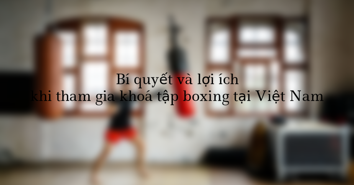 bi quyet va loi ich khi tham gia khoa tap boxing tai viet nam